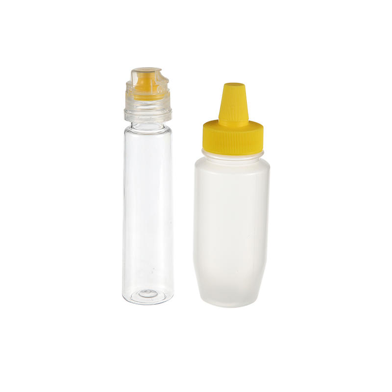 Botella de miel de ensalada PET/PP de plástico cilíndrico recto vacío KM